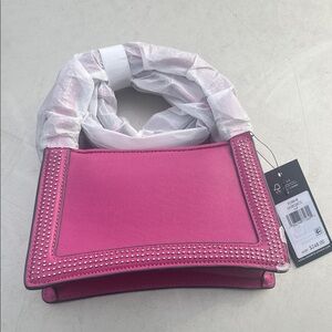 Chic Pink Studded Shoulder Bag